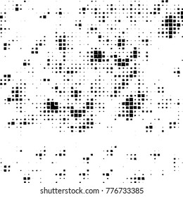 Grunge black and white pattern. Abstract monochrome vector background. Texture for print and design