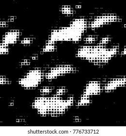 Grunge black and white pattern. Abstract monochrome vector background. Texture for print and design
