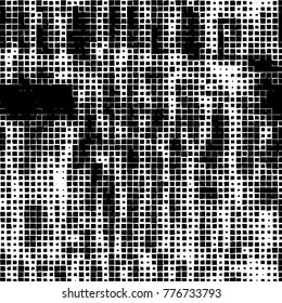 Grunge black and white pattern. Abstract monochrome vector background. Texture for print and design