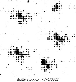 Grunge black and white pattern. Abstract monochrome vector background. Texture for print and design