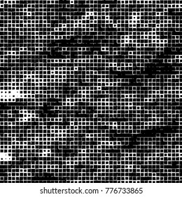 Grunge black and white pattern. Abstract monochrome vector background. Texture for print and design