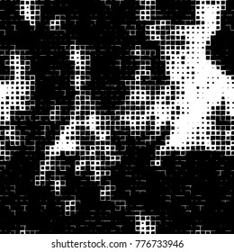 Grunge black and white pattern. Abstract monochrome vector background. Texture for print and design