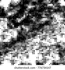 Grunge black and white pattern. Abstract monochrome vector background. Texture for print and design