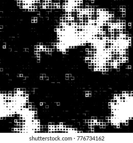 Grunge black and white pattern. Abstract monochrome vector background. Texture for print and design