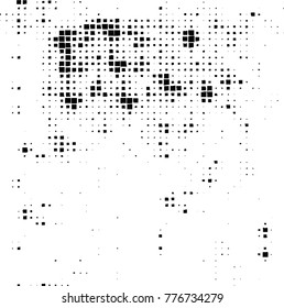 Grunge black and white pattern. Abstract monochrome vector background. Texture for print and design