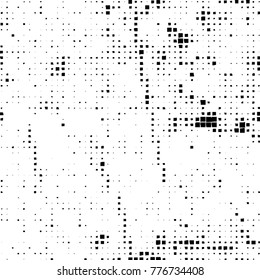 Grunge black and white pattern. Abstract monochrome vector background. Texture for print and design