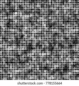 Grunge black and white pattern. Abstract monochrome vector background. Texture for print and design