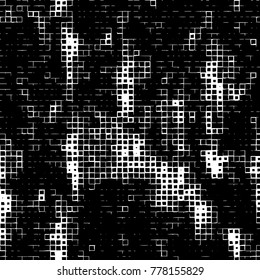 Grunge black and white pattern. Abstract monochrome vector background. Texture for print and design