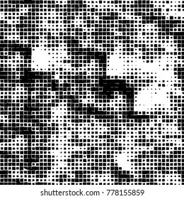 Grunge black and white pattern. Abstract monochrome vector background. Texture for print and design
