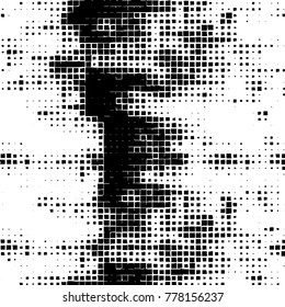 Grunge black and white pattern. Abstract monochrome vector background. Texture for print and design
