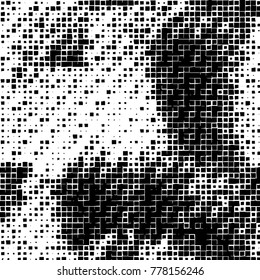 Grunge black and white pattern. Abstract monochrome vector background. Texture for print and design
