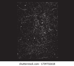  Grunge black and white pattern. Monochrome particles abstract texture. Background of cracks, effects old photo, chips, stains, ink spots, lines. Dark design background surface.  effects Gray printing