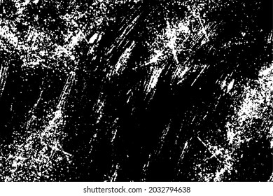 Grunge black and white pattern. Monochrome particles abstract texture. Background of cracks, scuffs, chips, stains, ink spots, lines. Dark design background surface.Grunge Texture Vector
