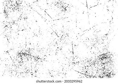 Grunge black and white pattern. Monochrome particles abstract texture. Background of cracks, scuffs, chips, stains, ink spots, lines. Dark design background surface.Grunge Texture Vector