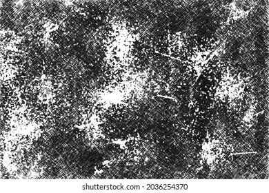 Grunge el patrón blanco y negro. Partículas monocromas textura abstracta. Fondo de grietas, escaramuzas, chips, manchas, manchas de tinta, líneas. Superficie de fondo de diseño oscuro.Vector de textura grueso