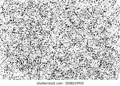 Grunge black and white pattern. Monochrome particles abstract texture. Background of cracks, scuffs, chips, stains, ink spots, lines. Dark design background surface.Grunge Texture Vector
