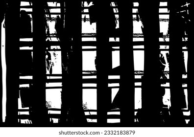 Grunge black and white pattern. Monochrome abstract texture. Dark background from cracks, stains, chips, lines