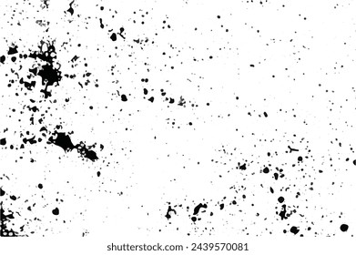 Grunge black and white pattern. Monochrome particles abstract texture. Background of cracks, scuffs, chips, stains, ink spots, lines. Dark design background surface. Black and white grunge Texture.