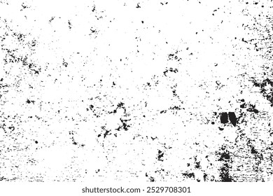 Grunge black and white pattern. Monochrome abstract texture. Dark background from cracks, stains, chips, lines
