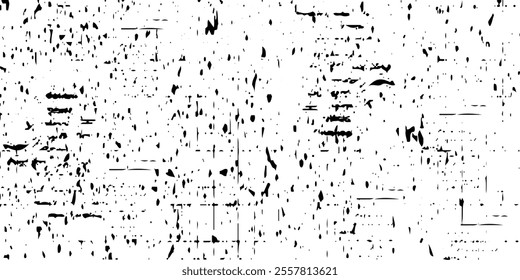 Grunge black and white pattern. Monochrome particles abstract texture. Dirty and damaged. Detailed rough backdrop. Vector illustration