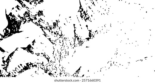 Grunge black and white pattern. Monochrome particles abstract texture. lines. Dark design background surface. Gray printing element, Background of cracks, scuffs, chips, stains, ink spots,