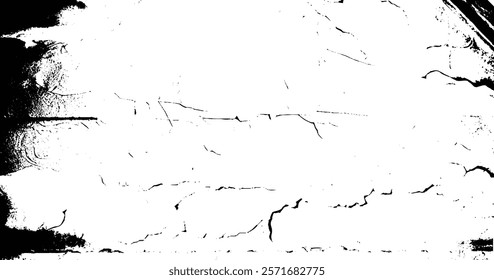 Grunge black and white pattern. Monochrome particles abstract texture. Vector Illustration. EPS10