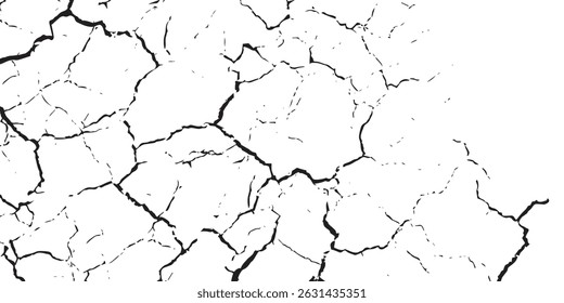 Grunge black and white pattern. Monochrome particles abstract texture. Background of cracks, scuffs, chips, stains, ink spots, lines. Dark design background surface. Gray printing element.eps 10