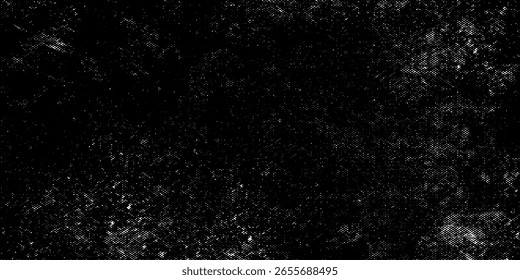 Grunge patrón blanco y negro. Textura abstracta de partículas monocromáticas. Fondo de grietas, rasguños, astillas, manchas, manchas de tinta, líneas. Superficie de fondo de diseño oscuro. Elemento de impresión gris