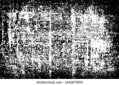 Grunge black and white. Pattern of old, faded basics