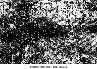 Grunge black and white. Pattern of old, faded basics