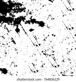 Grunge black and white pattern vector. Abstract background monochrome. Elements cracks, scuffs, chips, lines, spots ink for printing of business cards, stickers, business cards, posters and design