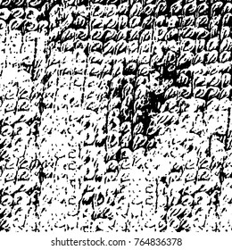 Grunge black and white pattern vector. Abstract background monochrome. Elements cracks, scuffs, chips, lines, spots ink for printing of business cards, stickers, business cards, posters and design