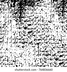 Grunge black and white pattern vector. Abstract background monochrome. Elements cracks, scuffs, chips, lines, spots ink for printing of business cards, stickers, business cards, posters and design