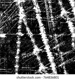 Grunge black and white pattern vector. Abstract background monochrome. Elements cracks, scuffs, chips, lines, spots ink for printing of business cards, stickers, business cards, posters and design