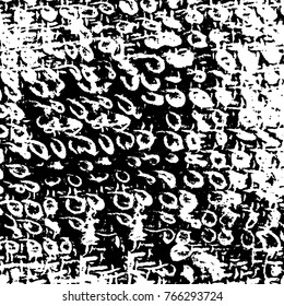 Grunge black and white pattern vector. Abstract background monochrome. Elements cracks, scuffs, chips, lines, spots ink for printing of business cards, stickers, business cards, posters and design