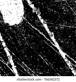 Grunge black and white pattern vector. Abstract background monochrome. Elements cracks, scuffs, chips, lines, spots ink for printing of business cards, stickers, business cards, posters and design
