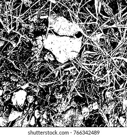 Grunge black and white pattern vector. Abstract background monochrome. Elements cracks, scuffs, chips, lines, spots ink for printing of business cards, stickers, business cards, posters and design
