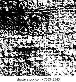 Grunge black and white pattern vector. Abstract background monochrome. Elements cracks, scuffs, chips, lines, spots ink for printing of business cards, stickers, business cards, posters and design