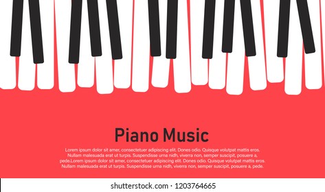 Grunge black and white piano keyboard.piano on a pink background   Stock vector illustration for poster, music performance, jazz festival.