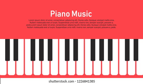 Grunge black and white piano keyboard.piano on a pink background   Stock vector illustration for poster, music performance, jazz festival.