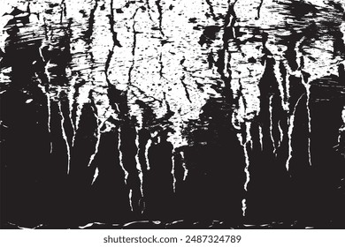 Grunge Black and White Scratch Tile with Raw Edges