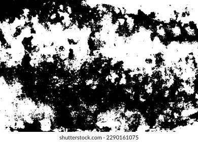 Grunge black and white scratched textured background. Abstract messy and distressed element. (vector)
