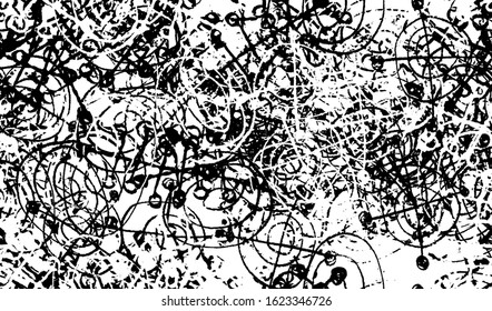 Grunge black and white seamless. Abstract monochrome texture