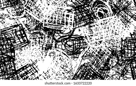 Grunge black and white seamless. Abstract monochrome texture