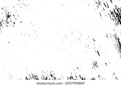 Grunge black and white seamless pattern. Monochrome abstract texture. Background of cracks, scuffs, chips, stains, ink spots, lines. Dark design background surface. Gray printing element.