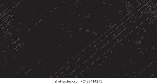 Grunge black and white seamless pattern. Monochrome abstract texture. Background of cracks, scuffs, chips, stains, ink spots, lines. Dark design background surface. Gray printing element.