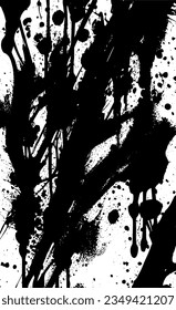 Grunge black and white with spots and streaks