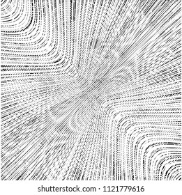 Grunge black and white stripe pattern.  Distressed Texture. Vintage Background. Vector illustration.
