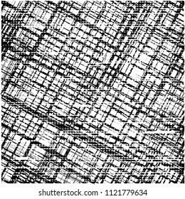 Grunge black and white stripe pattern.  Distressed Texture. Vintage Background. Vector illustration.