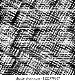 Grunge black and white stripe pattern.  Distressed Texture. Vintage Background. Vector illustration.